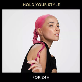 TRESemmé Shaping Mousse anti-frizz shot illustrates frizz control.