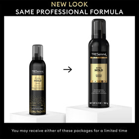 TRESemmé Shaping Mousse hair styling setup shows salon-quality results.