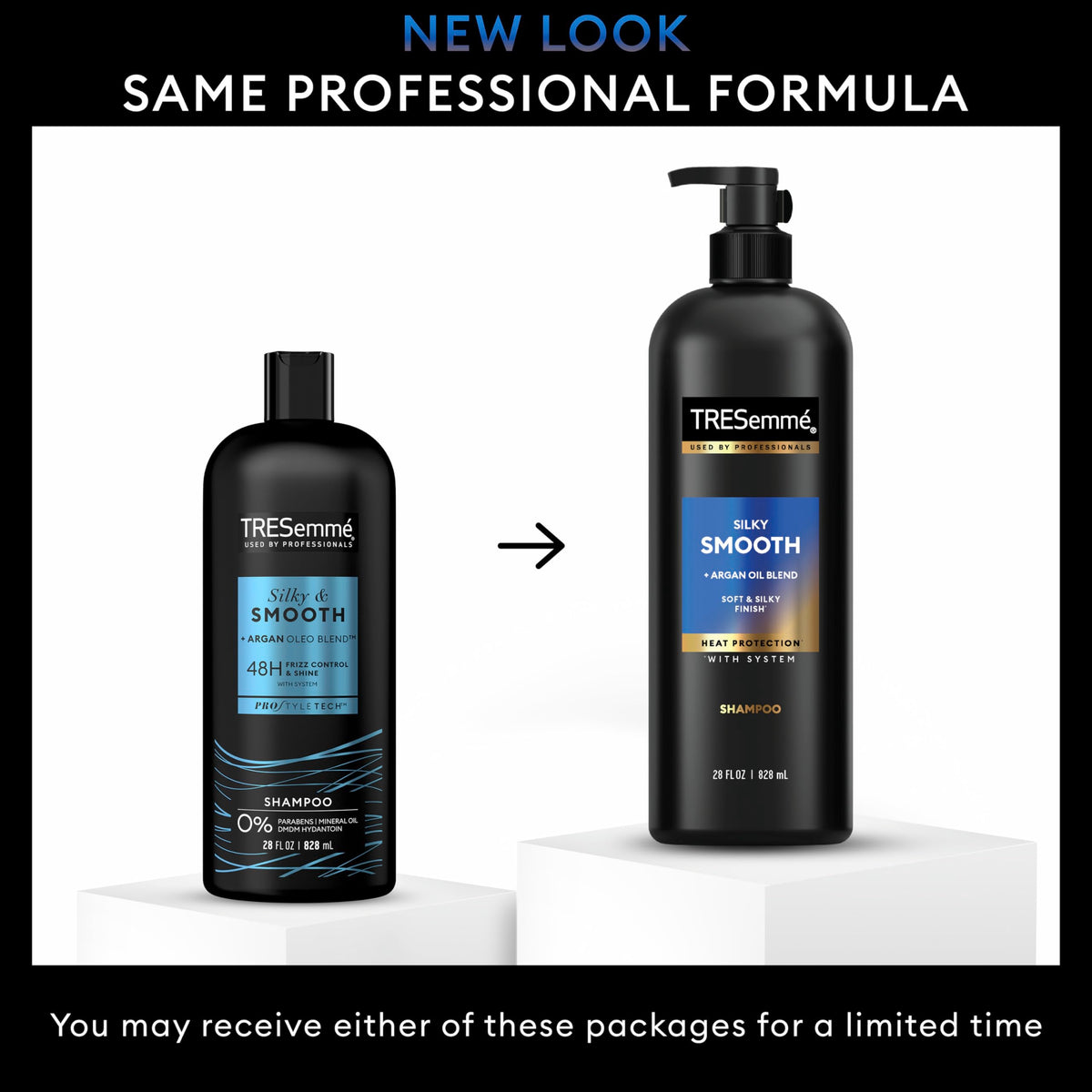 TRESemmé Silky & Smooth with Argan Oleo Blend provides hydrated shine