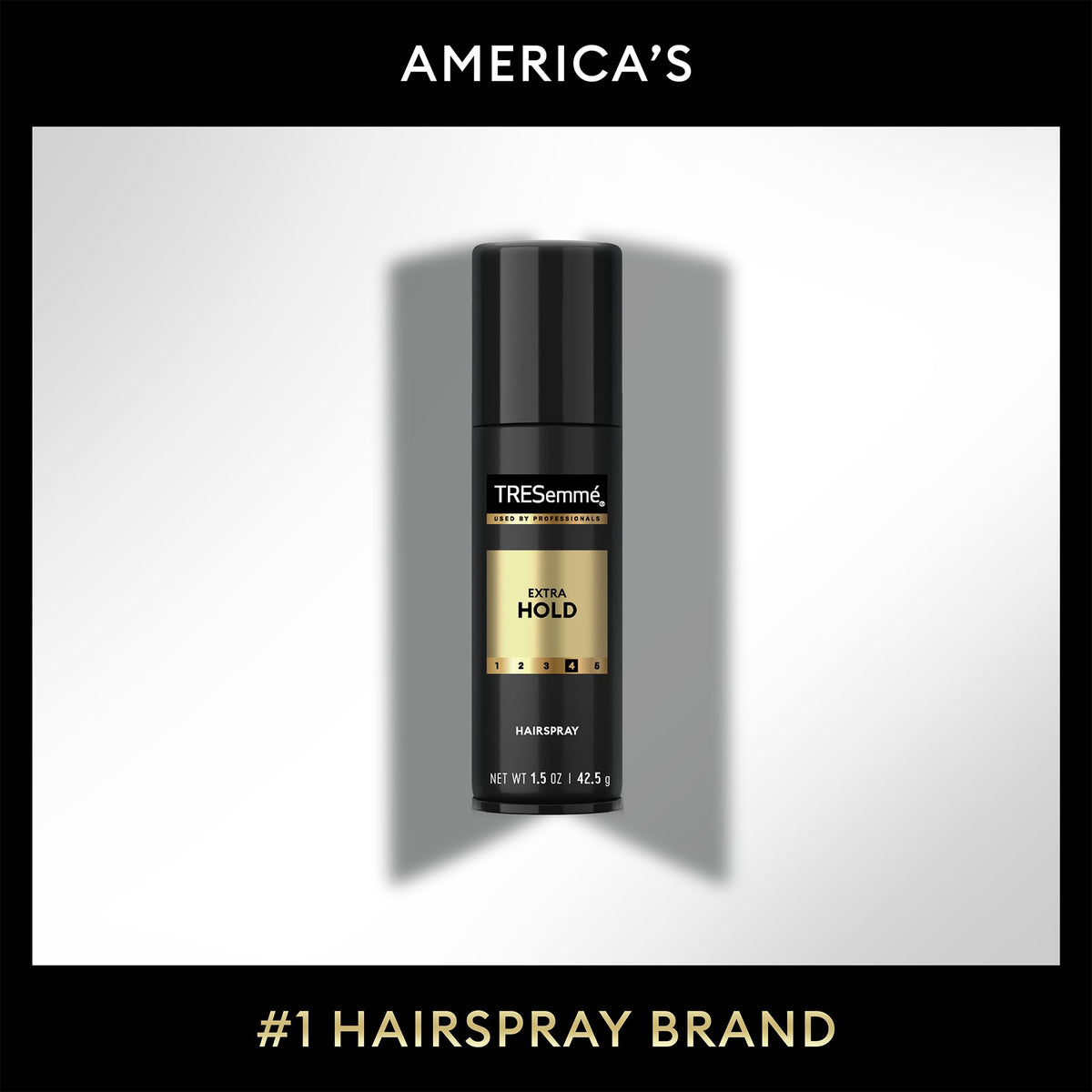 TRESemmé hairspray demonstrating non-sticky hold during busy days