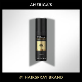TRESemmé hairspray demonstrating non-sticky hold during busy days
