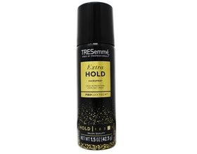 TRESemmé TRES Two Extra Hold Hair Spray 1.5 oz bottle with humidity resistance.