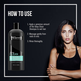 TRESemmé vitamin C and green tea ingredients graphic for refreshed hair
