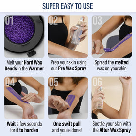 Tress Wellness Deluxe dermatologically tested—skin-safe results for full-body waxing sessions