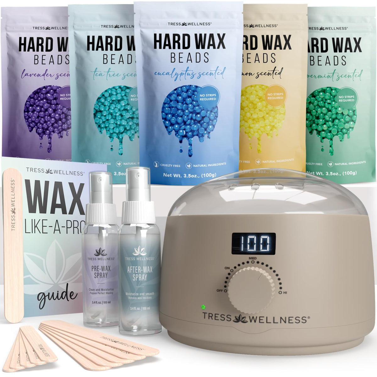 Tress Wellness digital wax warmer with temperature control for at‑home waxing