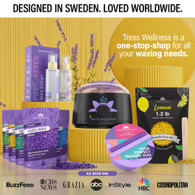 Tress Wellness easy waxing session visual for convenient bikini hair removal at home