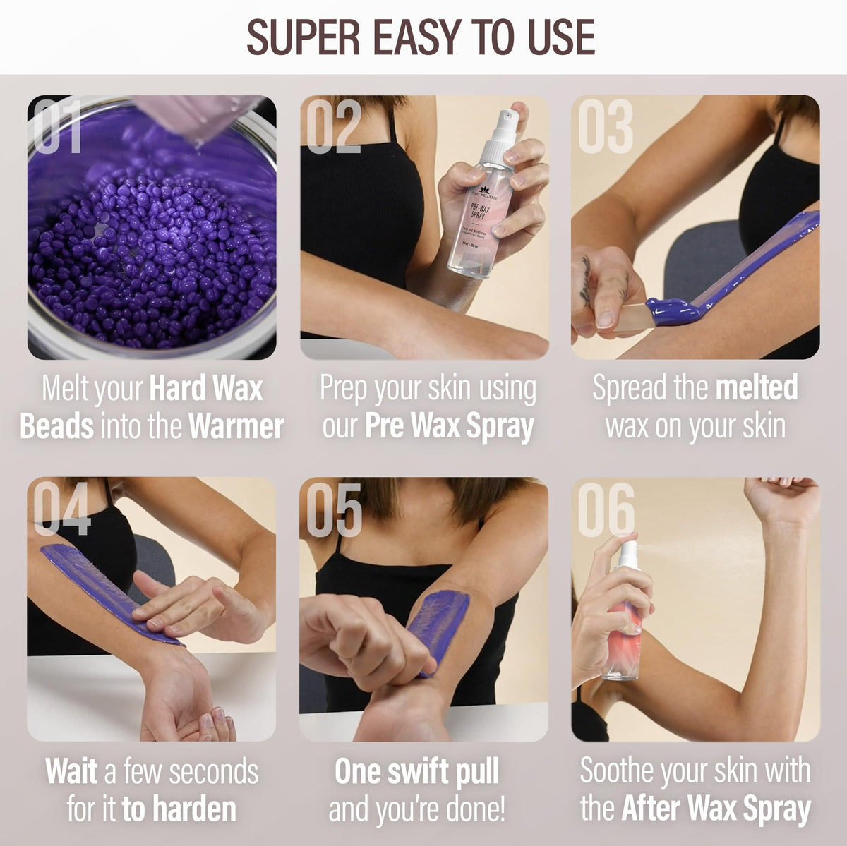 Tress Wellness pre-wax spray preps skin for waxing