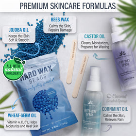 Tress Wellness pre-wax spray to prep skin and reduce resistance.