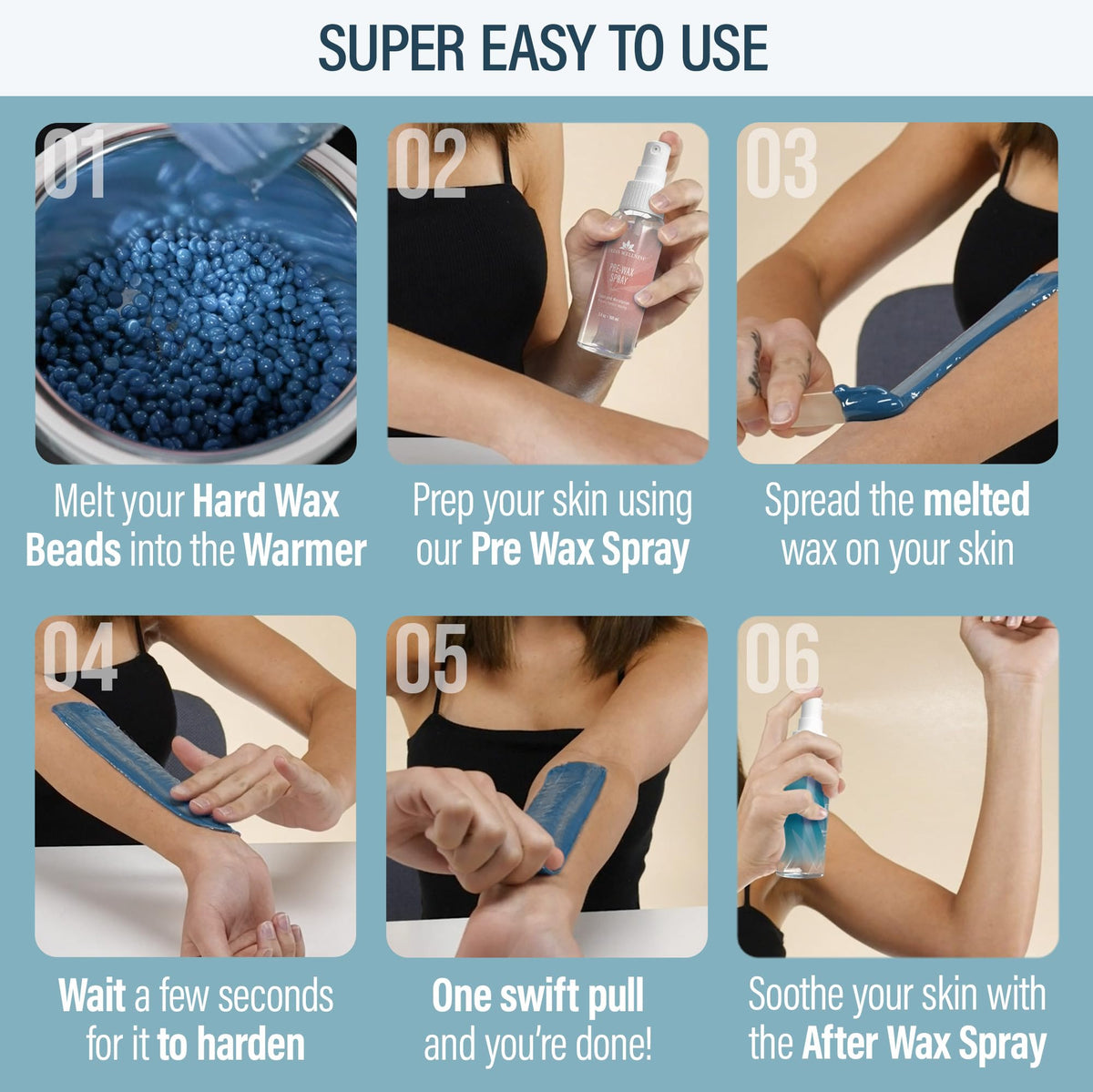 Tress Wellness pre-wax spray preps skin for comfortable waxing sessions