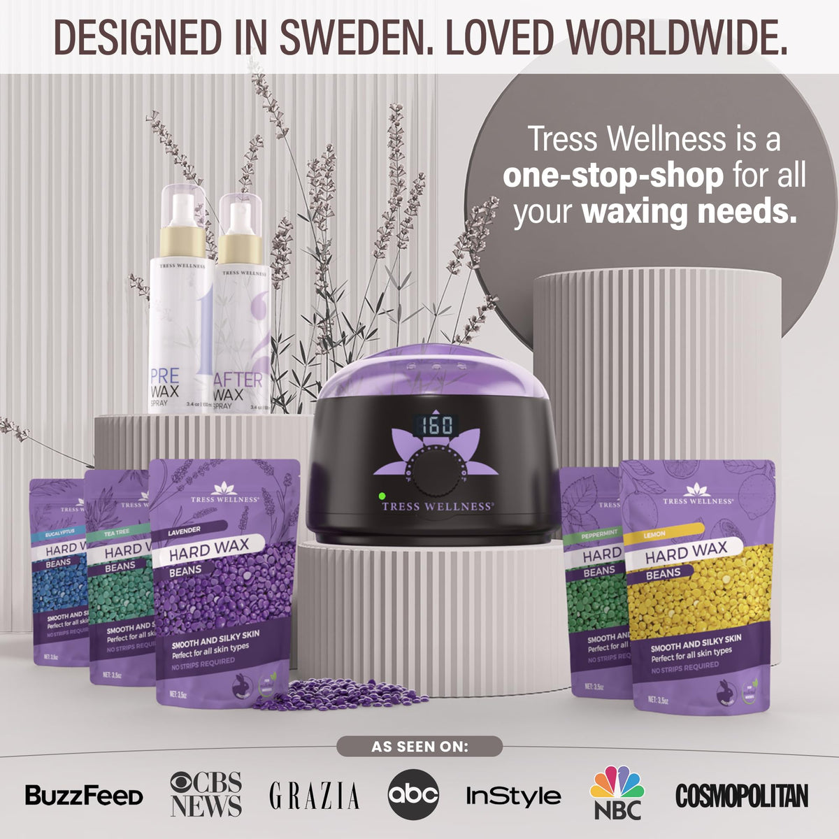 Tress Wellness guide and app access for at-home pro waxing