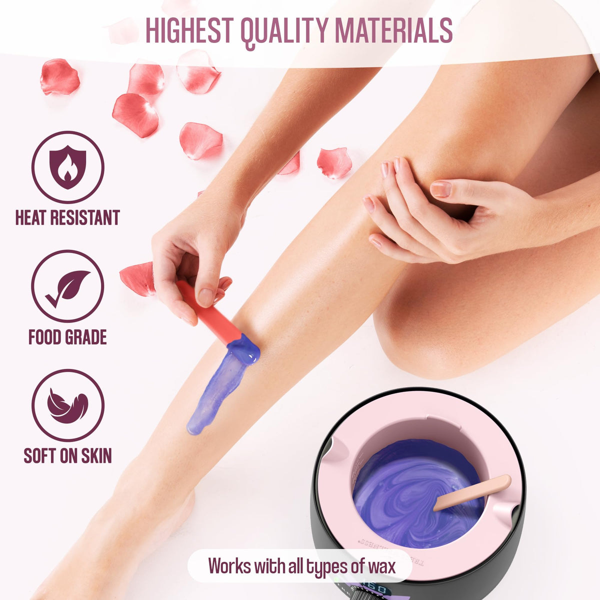 Tress Wellness small silicone spatula with heat resistance for detail work.