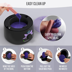 Tress Wellness wax disk pops out cleanly for reuse.