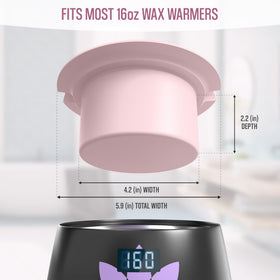 Tress Wellness anti-mess rim design helps capture dripping wax.
