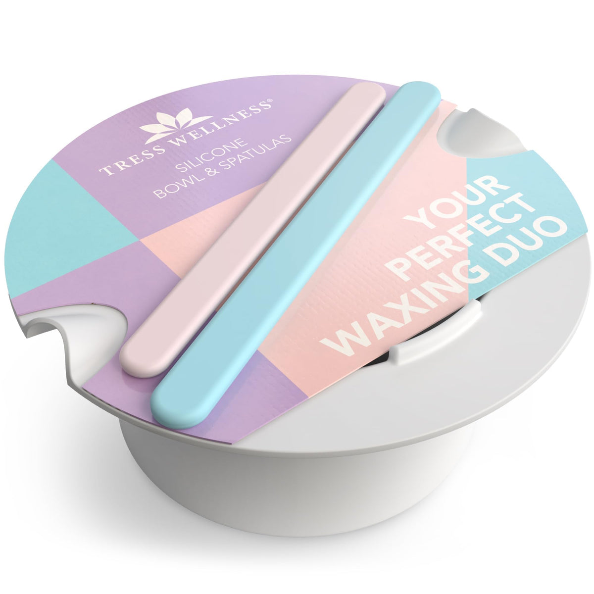Tress Wellness silicone liner bowl inside a wax warmer for easy cleanup