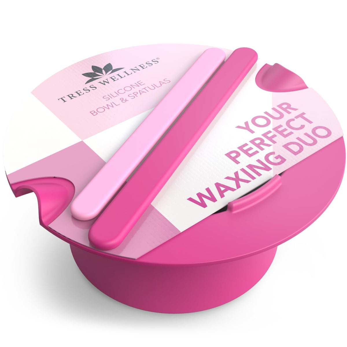 Tress Wellness wax warmer silicone liner in use for easy cleanup.
