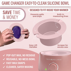 Tress Wellness Brazilian-friendly design supports safe waxing for sensitive areas.