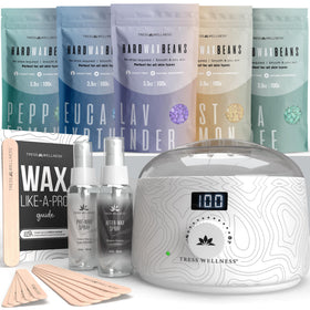 Tress Wellness waxing kit digital warmer display enables precise at-home waxing control