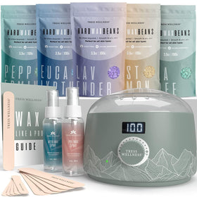 Tress Wellness waxing kit with digital warmer for precise, comfortable at-home waxing