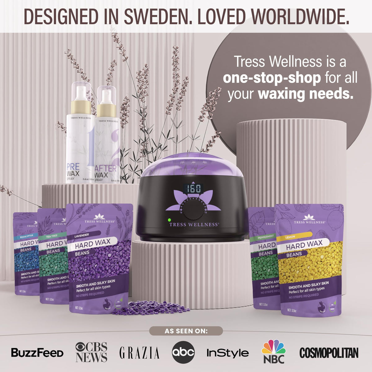 Tress Wellness protective collars shield skin from wax splatter