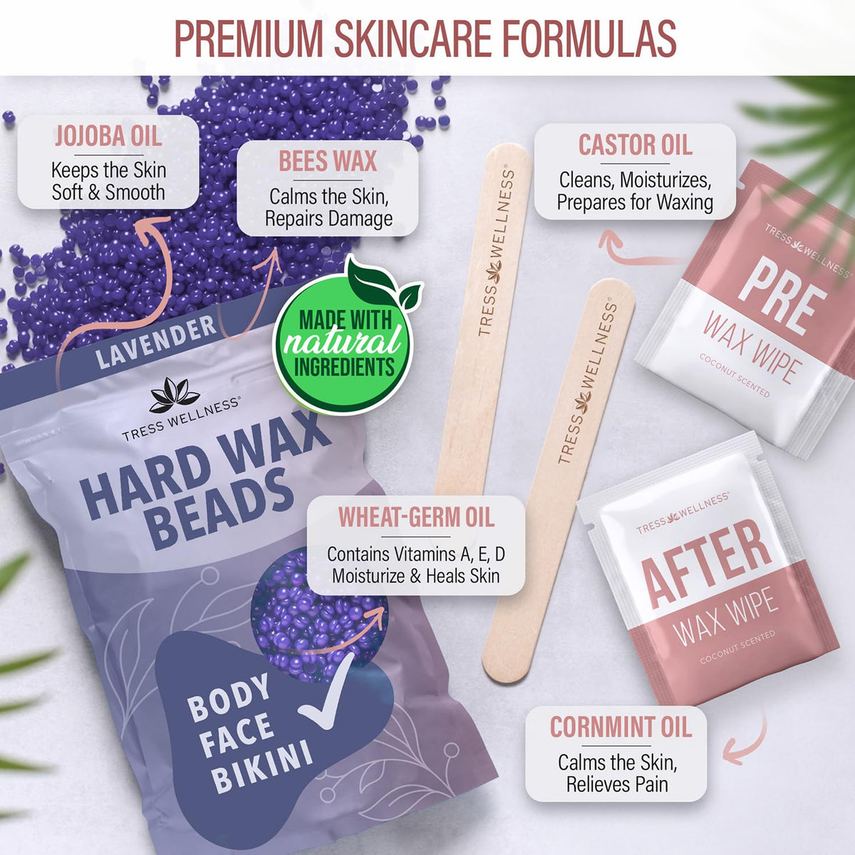 Tress Wellness small sticks provide detail work on delicate areas.