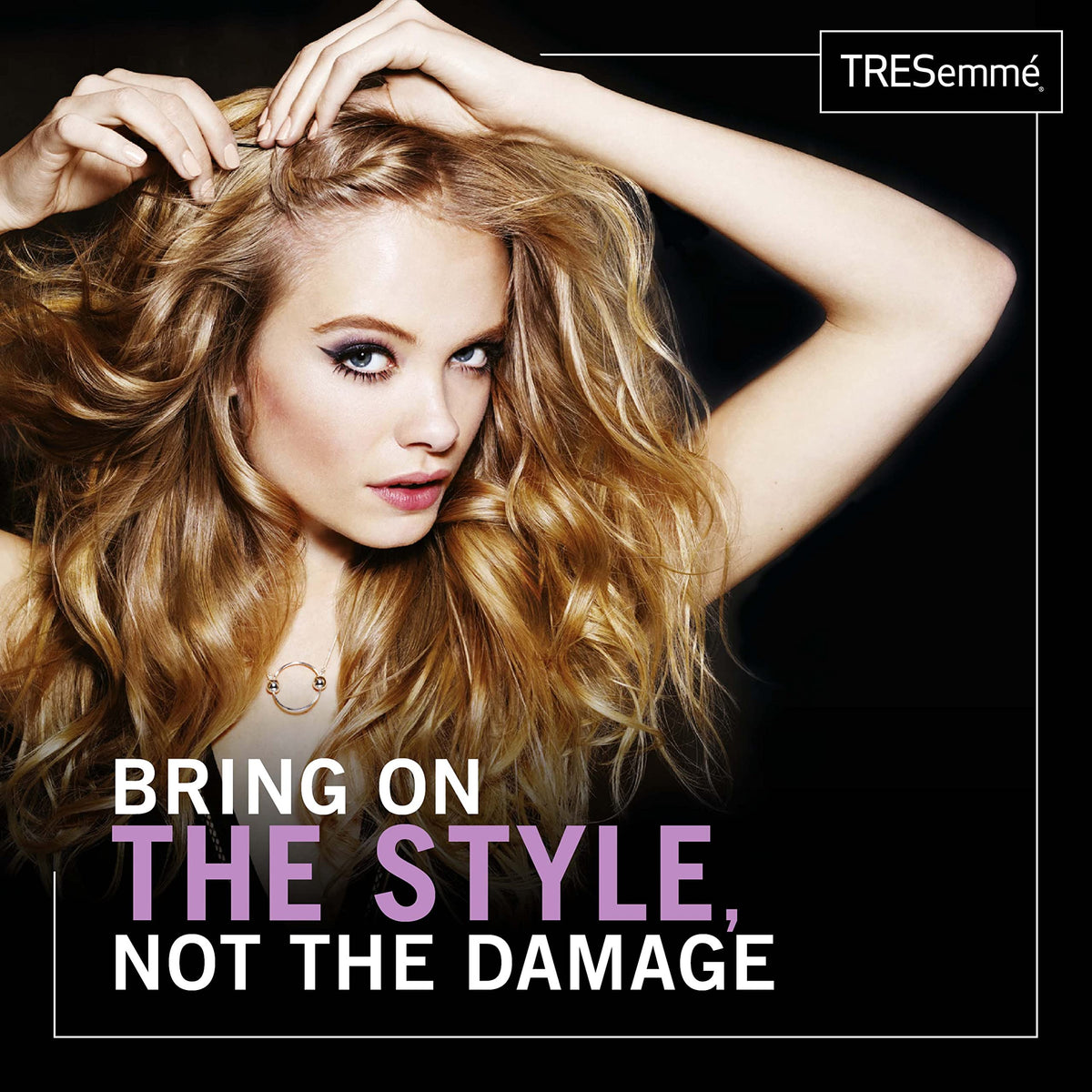 TRESemmé Repair & Protect 7 bottle on bathroom shelf ready for daily care.