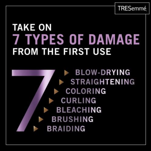 TRESemmé Repair & Protect 7 hair after use with silky texture and easy manageability.
