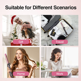 Tresses Touch 1-inch barrel creates smooth waves on long hair