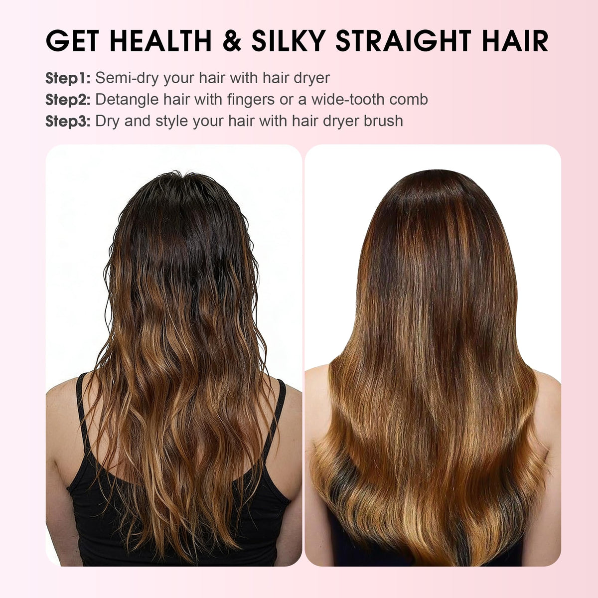 Tresses Touch 2 speeds and 3 temperatures tailor styling for many hair types.