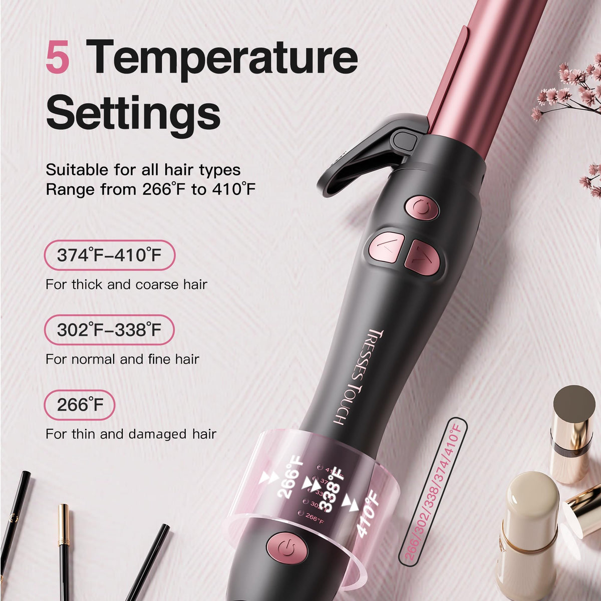 Tresses Touch auto shut-off after 60 minutes adds safety