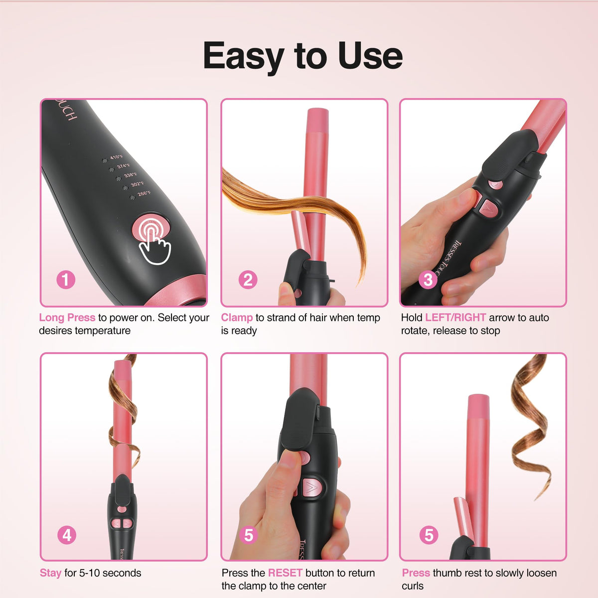 Tresses Touch 60-minute auto shut-off adds safety and peace of mind