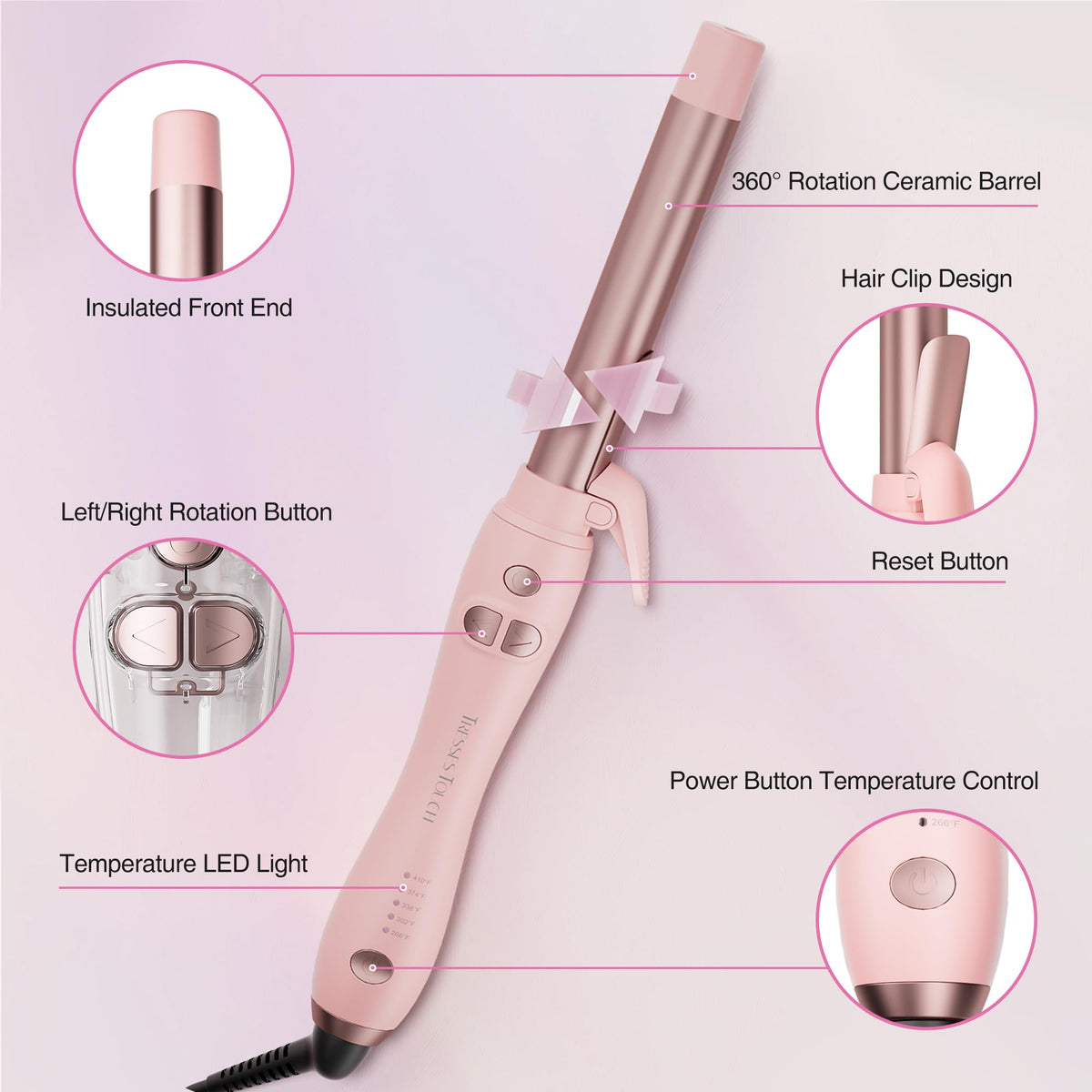 Tresses Touch 60-minute auto shut-off provides peace of mind during busy days.