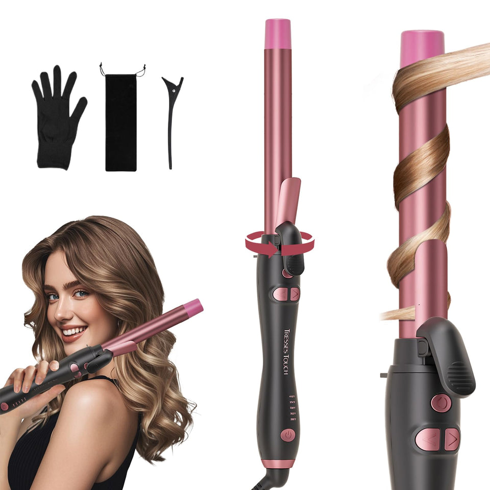 Tresses Touch extra-long barrel curling iron ready to create loose waves