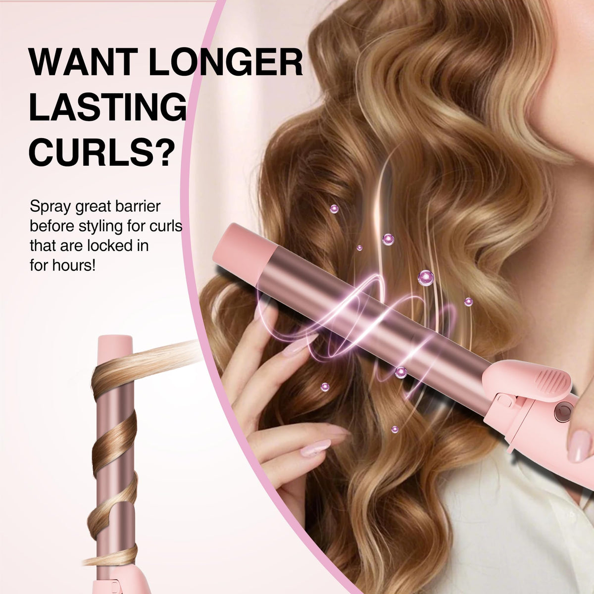 Tresses Touch fast heating in 30 seconds for quicker morning routines.