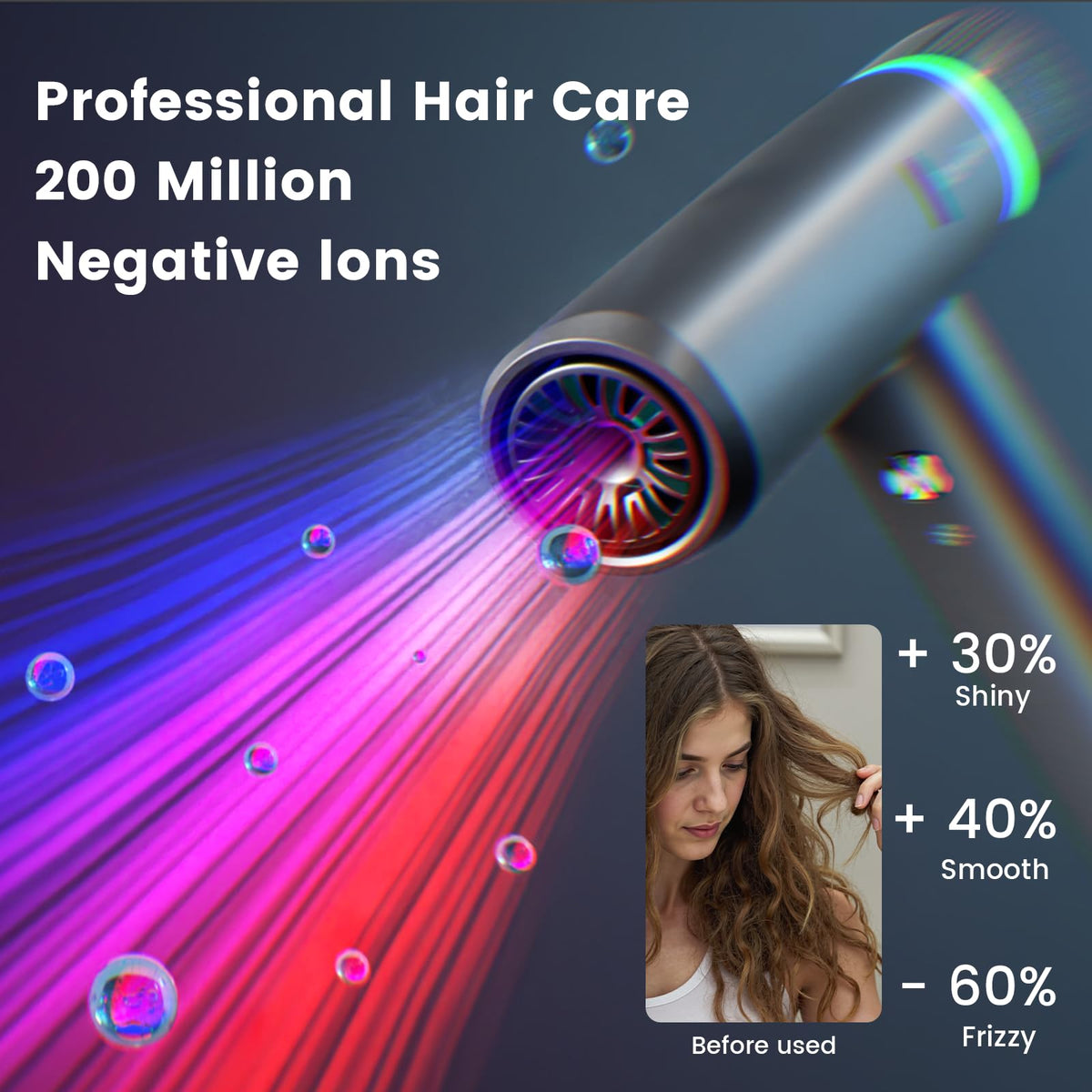 Tresses Touch hair dryer 1600W motor powering quick drying sessions