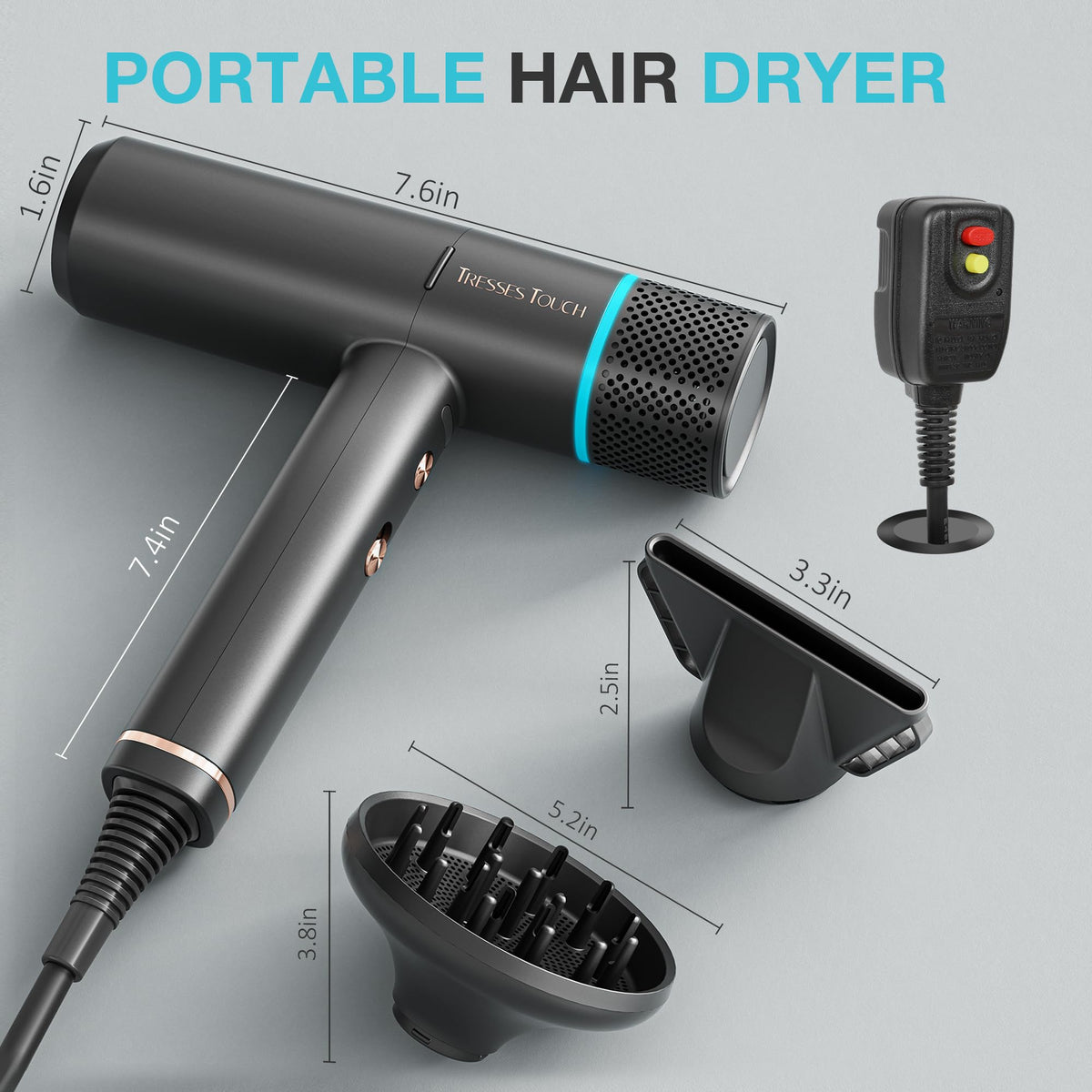 Tresses Touch detachable filter enables easy cleaning and safe use
