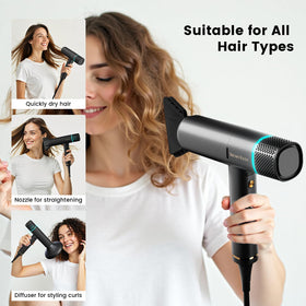Tresses Touch hair dryer quiet operation with low noise level for home use