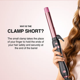 Tresses Touch lightweight curling iron designed for one-handed use