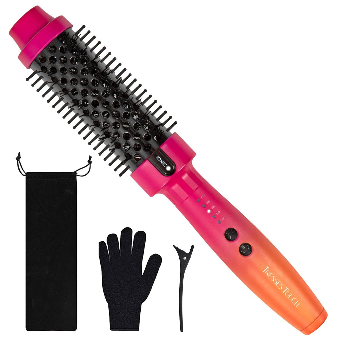 Tresses Touch thermal brush with ceramic barrel for even heat and smooth curls