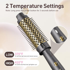 Tresses Touch Thermal Brush ceramic barrel ensures even heat and volume.