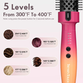 Tresses Touch ceramic barrel delivers even heat distribution for consistent styling
