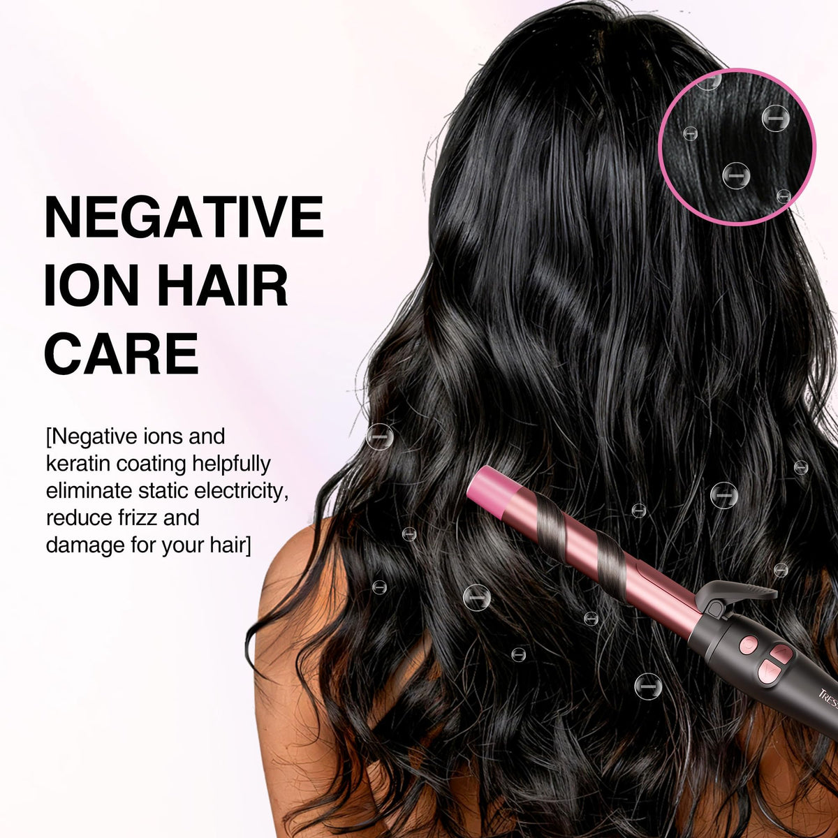 Tresses Touch tourmaline ceramic coating protects hair during styling