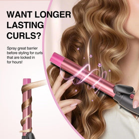 Tresses Touch tourmaline ceramic coating helps minimize heat damage during curling