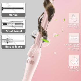 Tresses Touch tourmaline ceramic coating minimizes heat damage while curling.