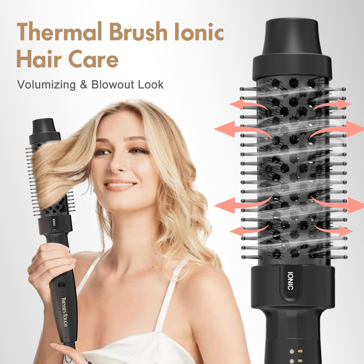 Tresses Touch travel-friendly design keeps hair smooth on the go.