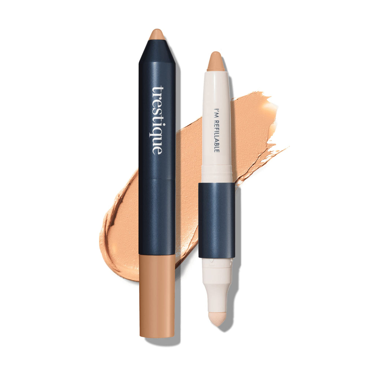 TRE'STIQUE Concealer Crayon with built-in blending sponge for seamless under-eye coverage