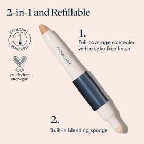 Pointed-tip design enables precise spot correction and smooth blending for natural finish