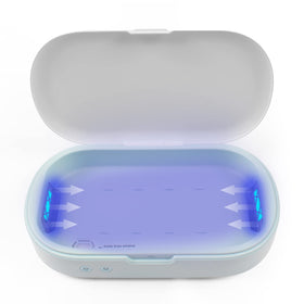 trettitre UV light box front view showing portable disinfection for phones and small items