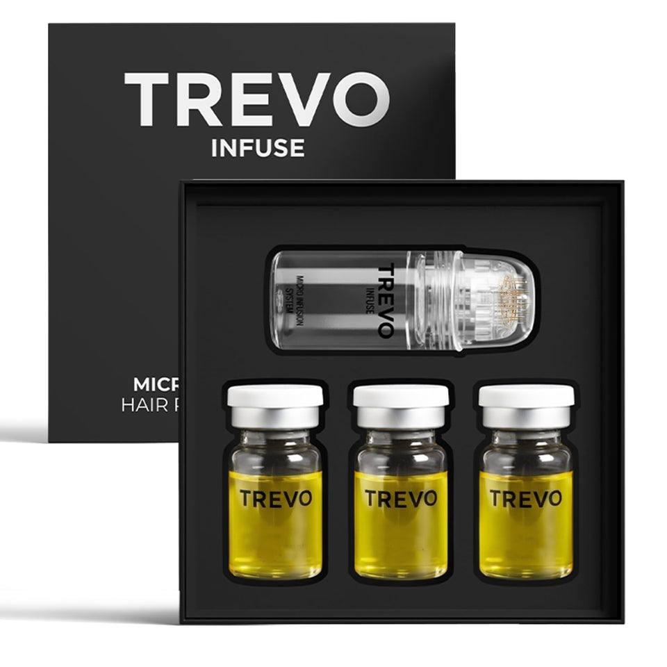 Trevo Micro Infusion scalp kit packaging highlights premium at home care.