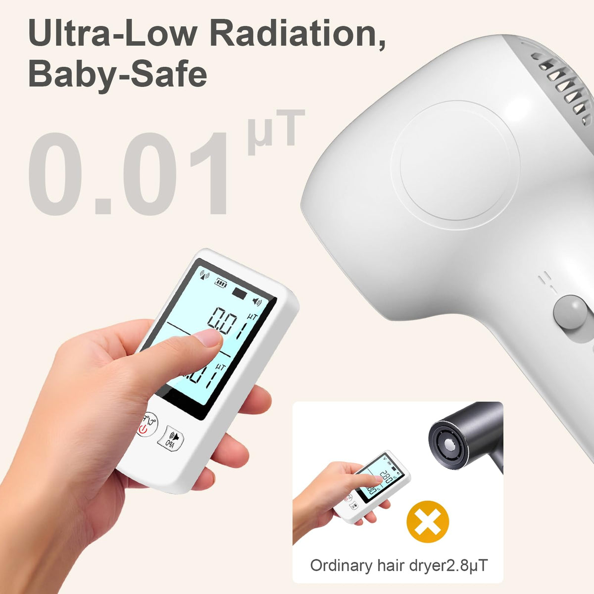 Trewf gentle airflow at 100°F helps delicate baby skin feel comfortable.