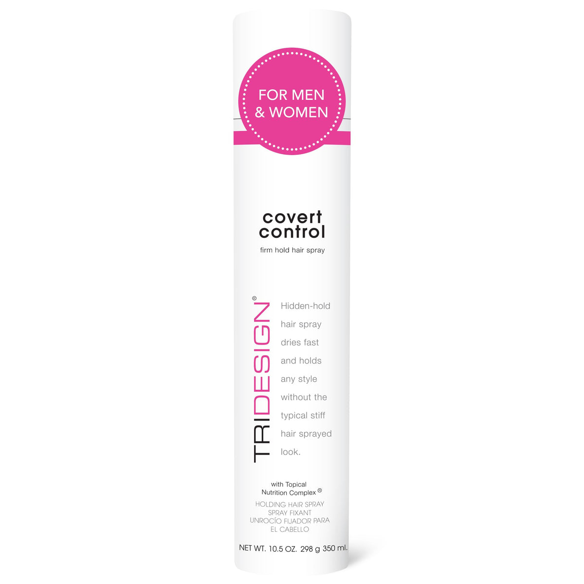 TRI Design Covert Control fast-drying hairspray bottle for quick hold